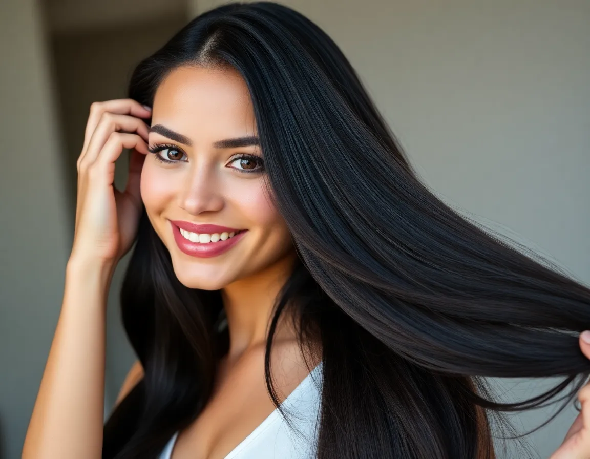 Woman with healthy hair