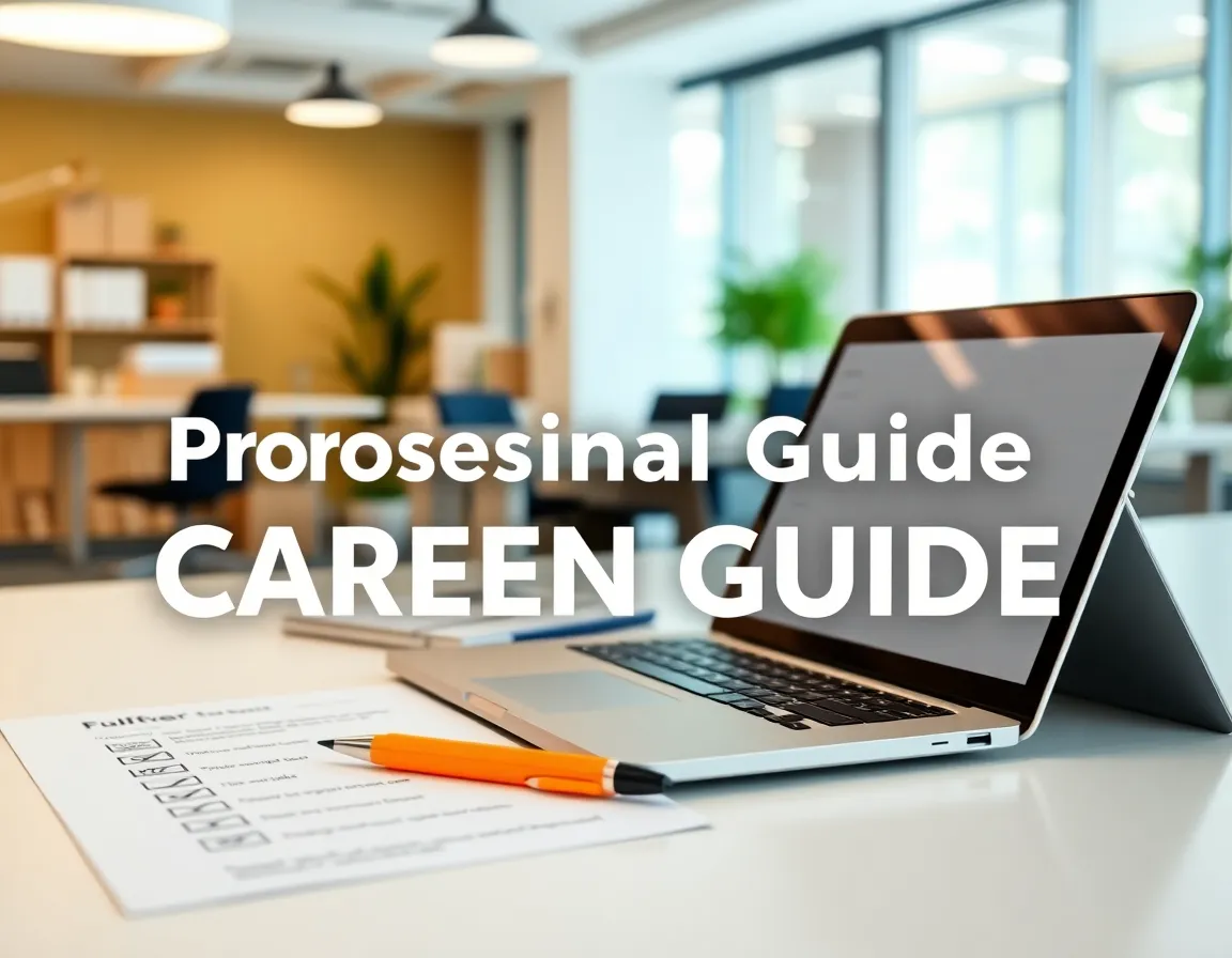Job application checklist and workspace