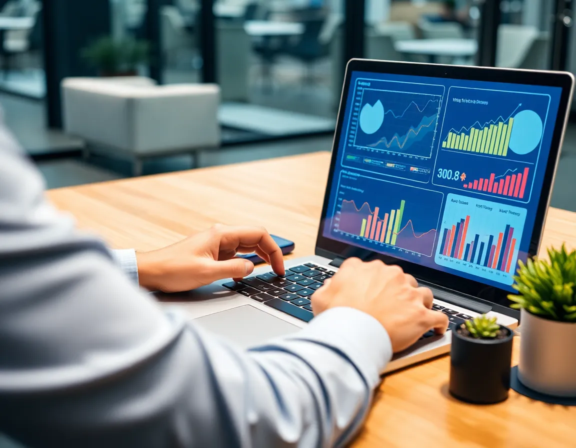 Professional working on digital marketing