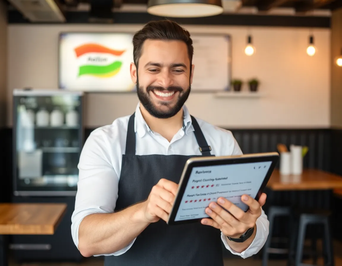 满意的餐厅老板