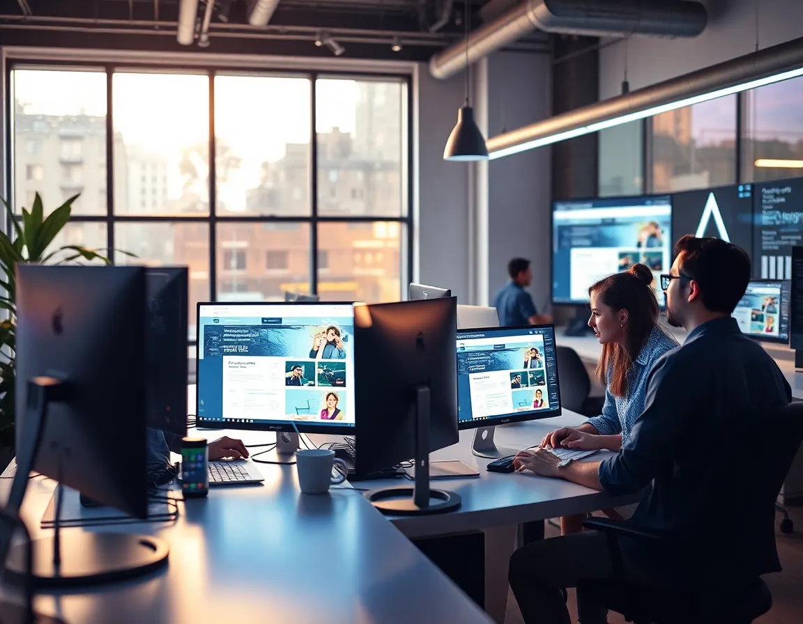 Creative digital agency workspace