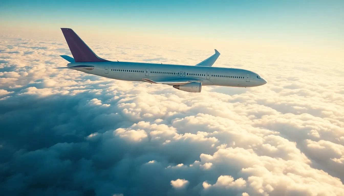 Airplane flying