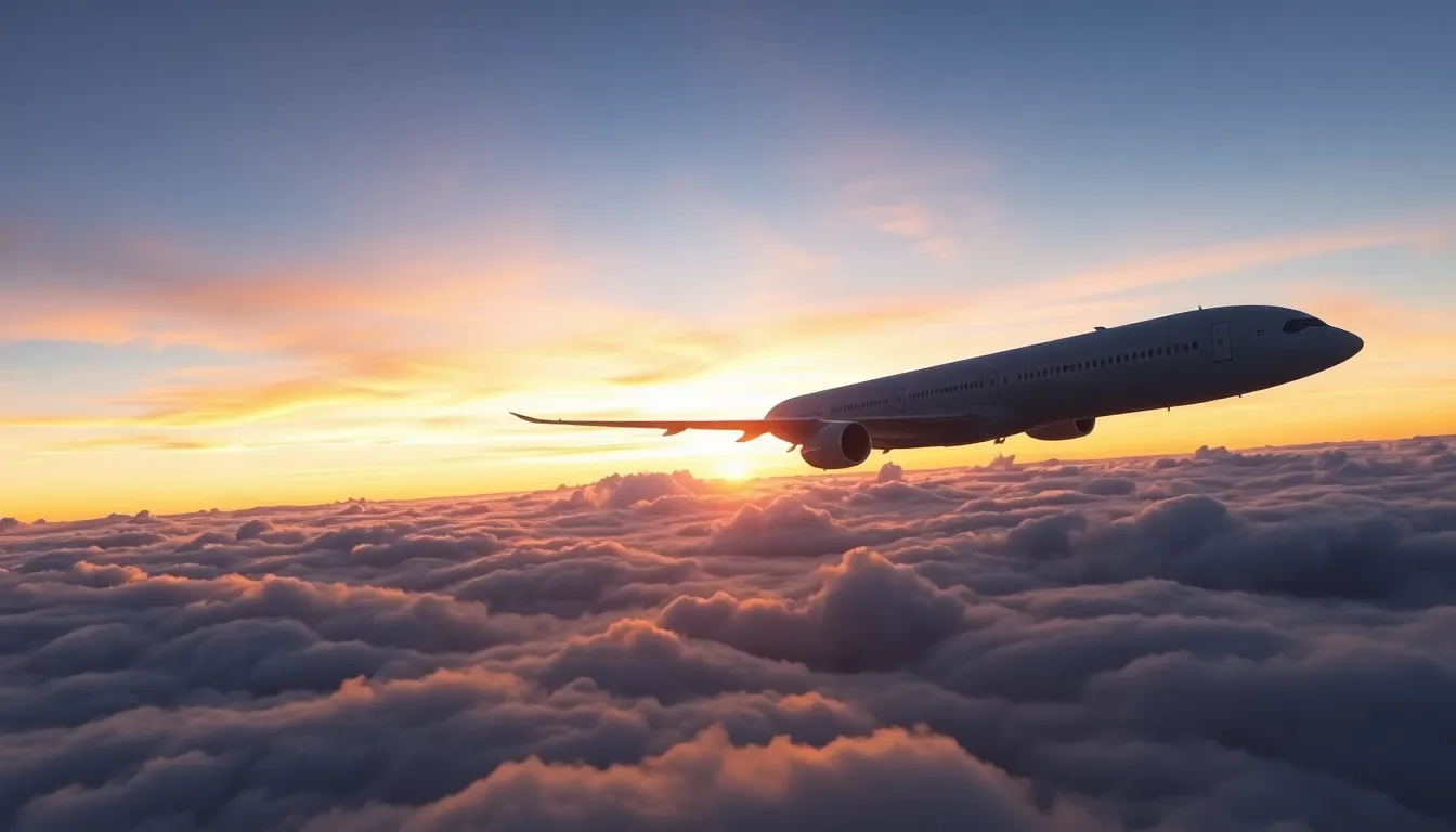 Airplane flying