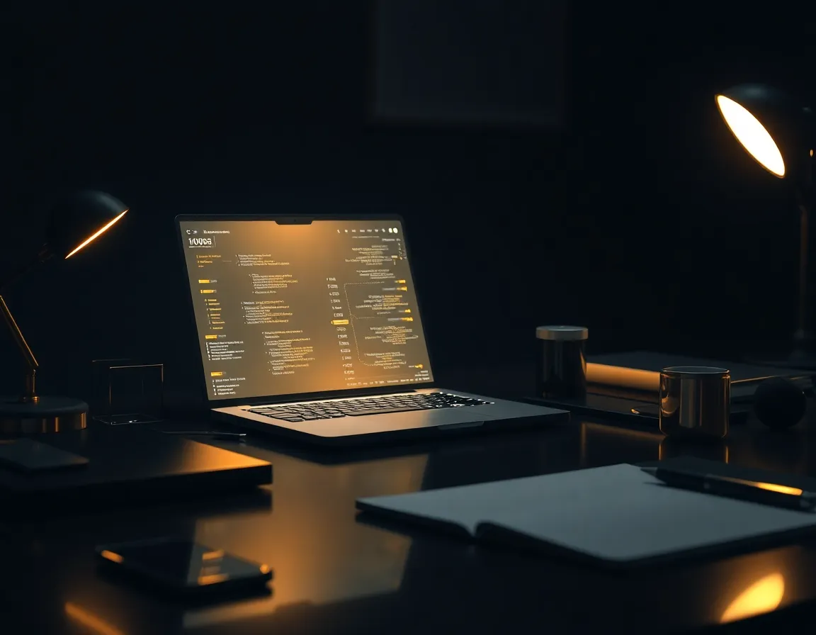 Cinematic luxury workspace visual