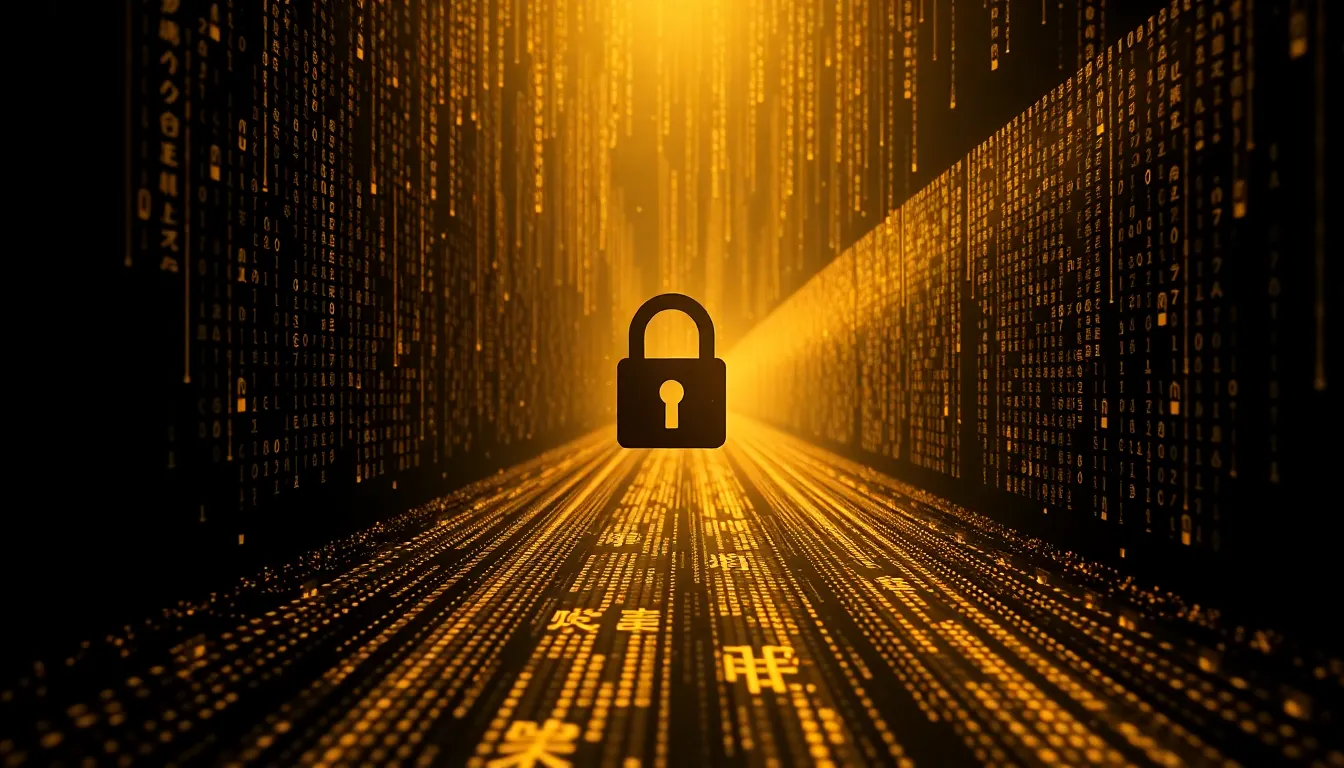 Cinematic abstract cybersecurity background