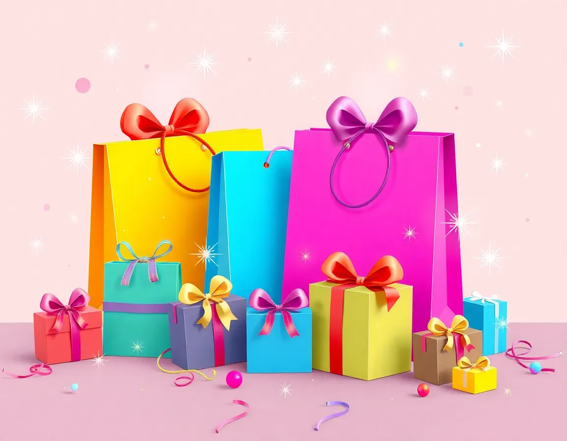 Gift cards and shopping celebration