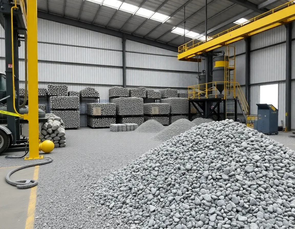 Railway ballast supplier facility and operations