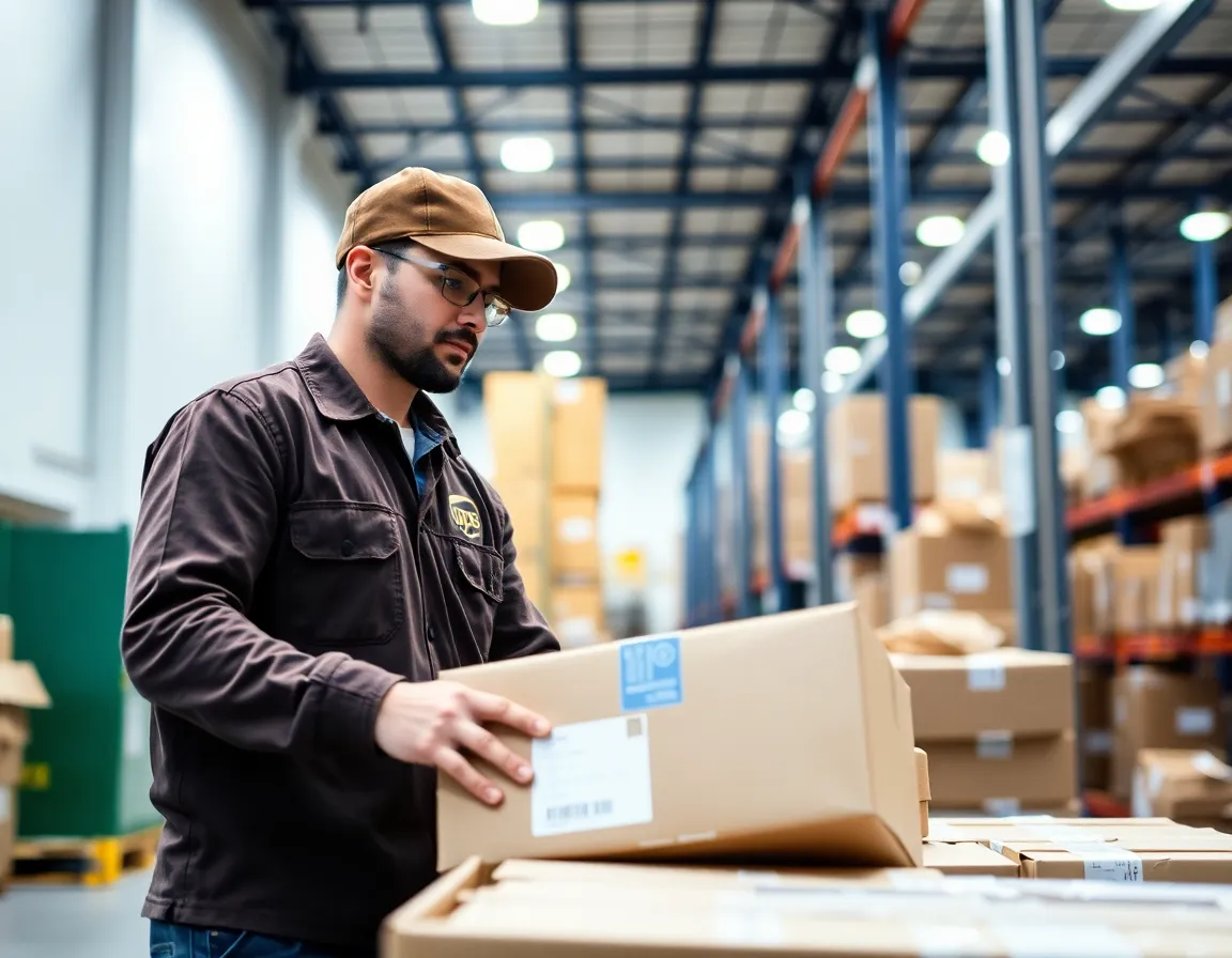 UPS warehouse worker
