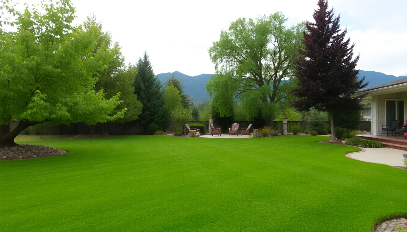 Spacious landscaped yard