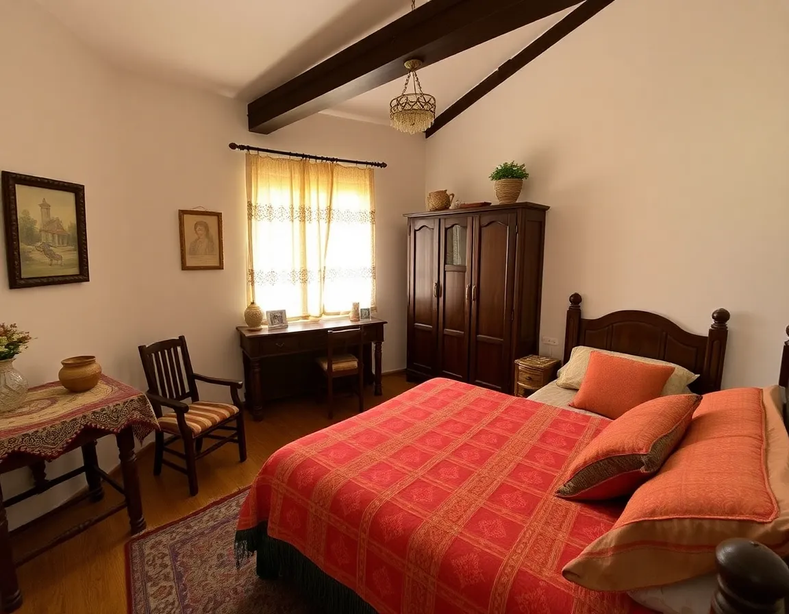 Cozy guest bedroom with traditional elements