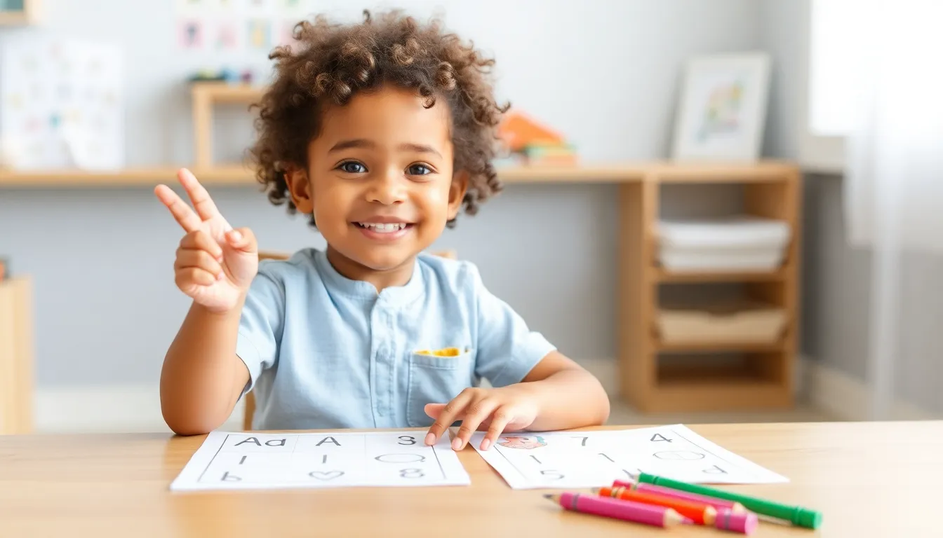 Child learning successfully