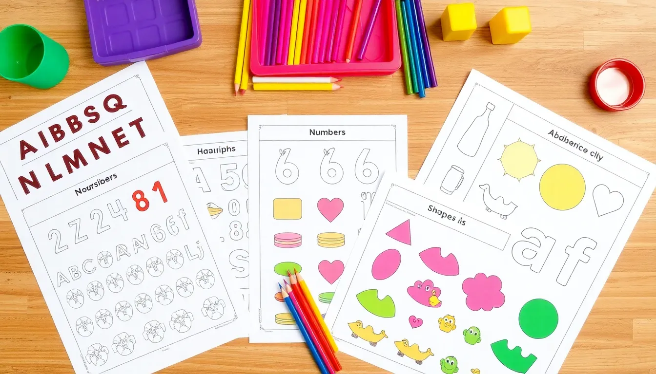 Pre-school learning pack materials