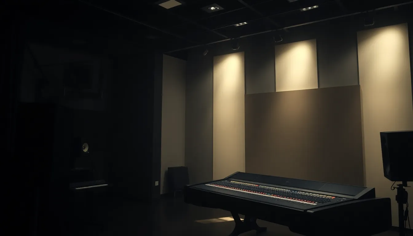 Professional recording studio background