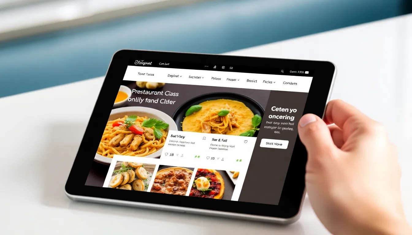 Restaurant website design portfolio example