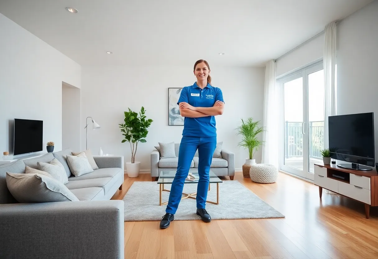 Clean modern home with Maid Perfect employee