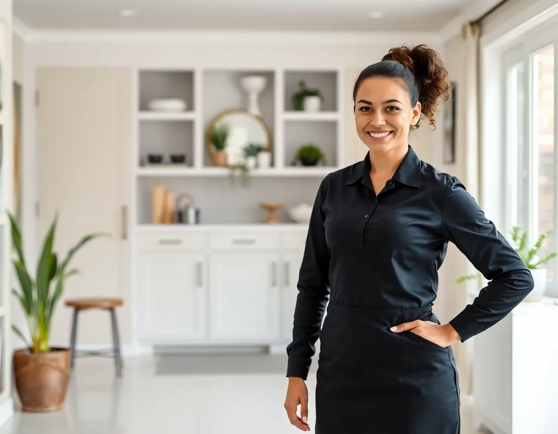 Professional Maid Perfect team member in clean home